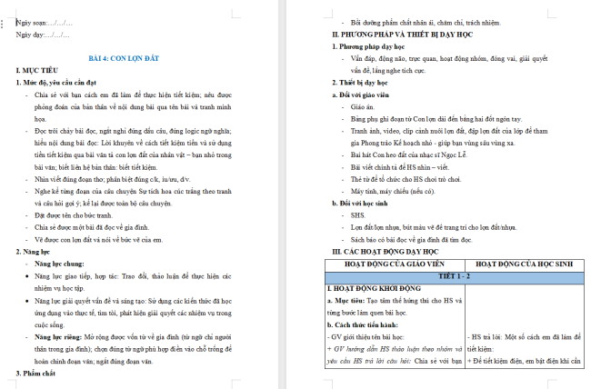 Giáo án Tiếng Việt 2 Bài 4: Nhìn - viết Mẹ, Phân biệt c/k, iu/ưu, d/v
