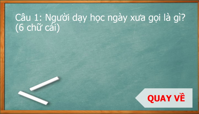 PowerPoint Giải ô chữ Tôn sư trọng đạo mừng ngày 20/11