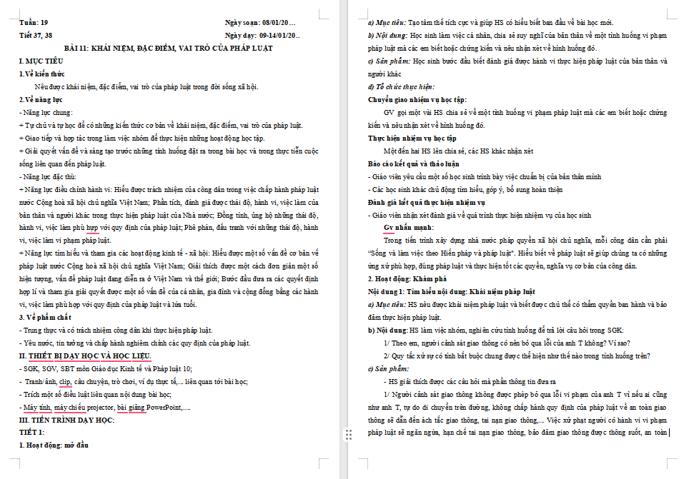 Giáo án PowerPoint GDKT&PL 10 Bài 11