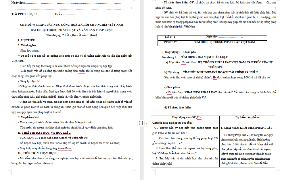 Giáo án PowerPoint GDKT&PL 10 Bài 12