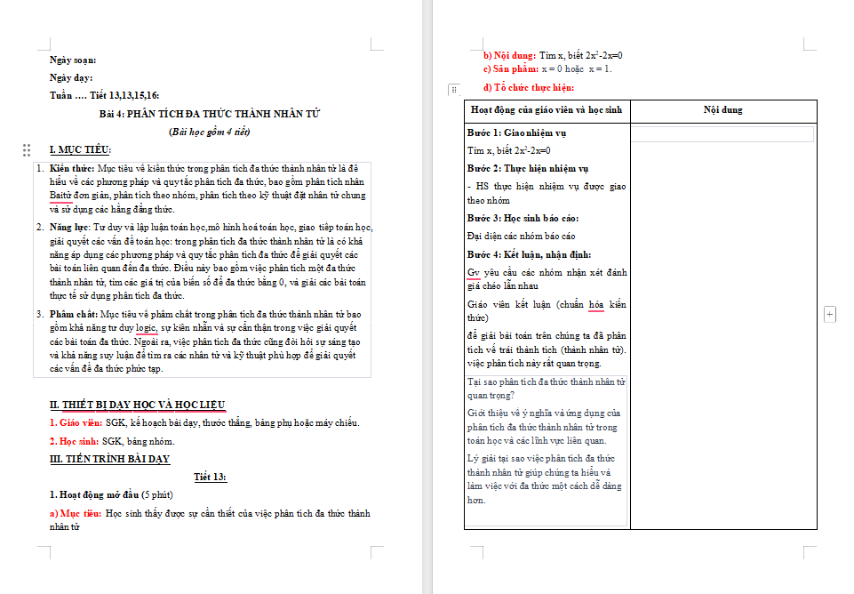 Giáo án PowerPoint Toán 8 Chân trời sáng tạo Bài 4