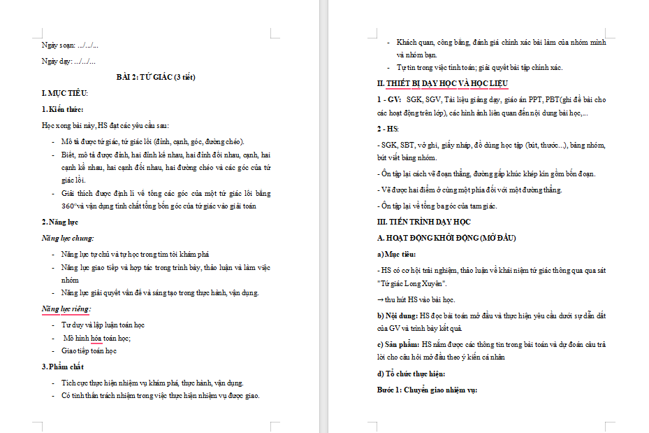 Giáo án PowerPoint Toán 8 Chân trời sáng tạo Bài 2