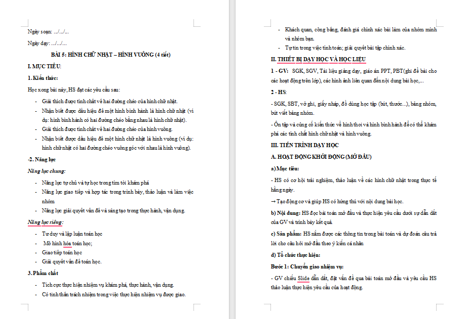 Giáo án PowerPoint Toán 8 Chân trời sáng tạo Bài 5