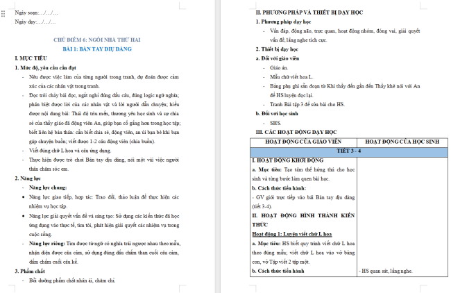 Giáo án Tiếng Việt 2 Bài 1: Từ chỉ đặc điểm. Dấu chấm than