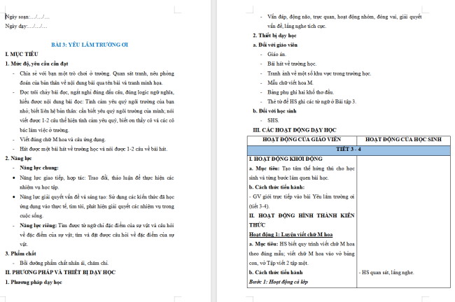 Giáo án Tiếng Việt 2 Bài 3: Từ chỉ đặc điểm. Câu kiểu Ai thế nào?