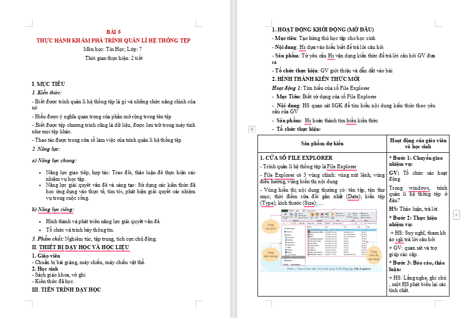Giáo án PowerPoint Tin học 7 Bài 5