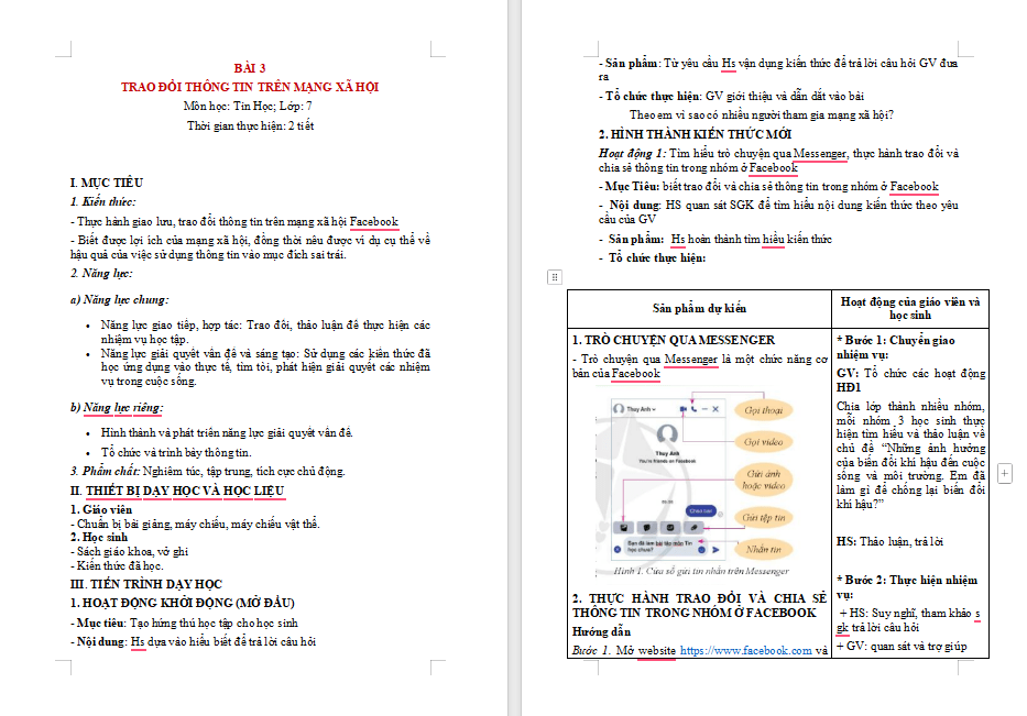 Giáo án PowerPoint Tin học 7 Bài 3