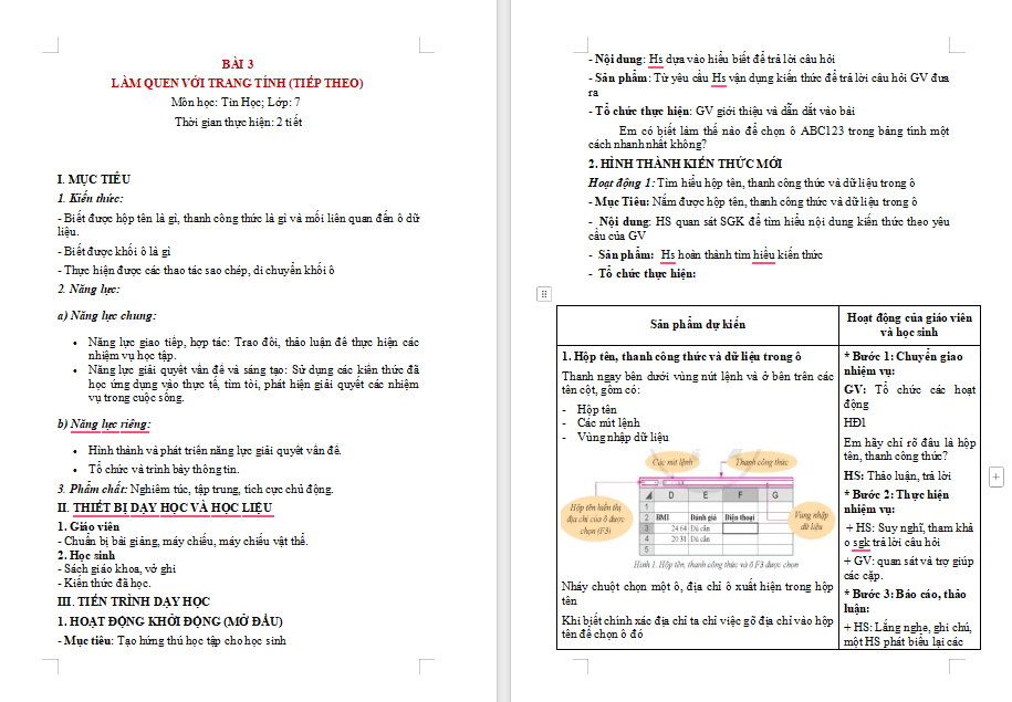 Giáo án PowerPoint Tin học 7 Bài 3