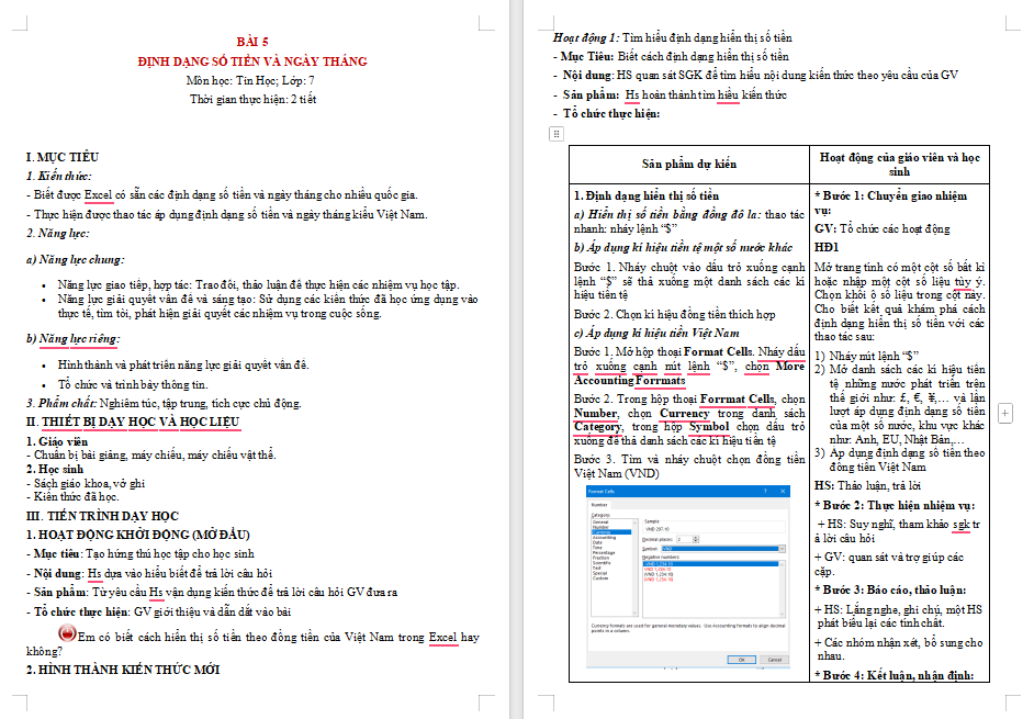 Giáo án PowerPoint Tin học 7 Bài 5