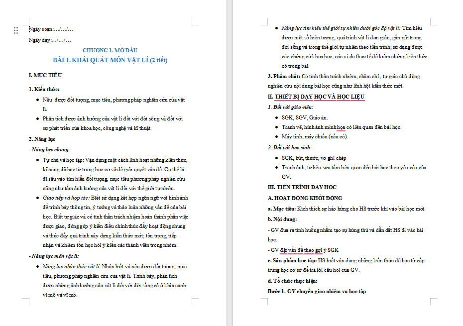 Giáo án PowerPoint Vật lí 10 Bài 1