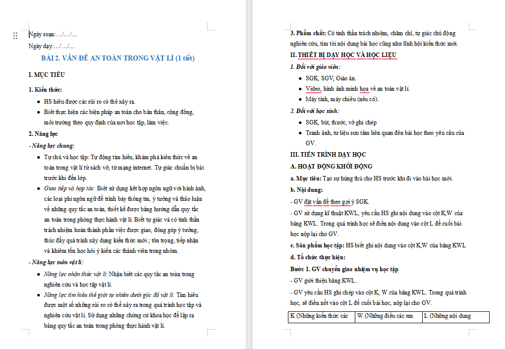 Giáo án PowerPoint Vật lí 10 Bài 2