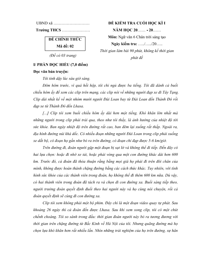 de thi hoc ki 1 van 6 chan troi sang tao theo cv 7991 de 2 h1 1*709682