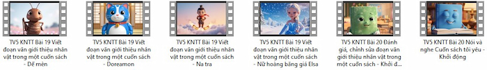 Bộ video AI ứng dụng trong dạy học Lớp 5