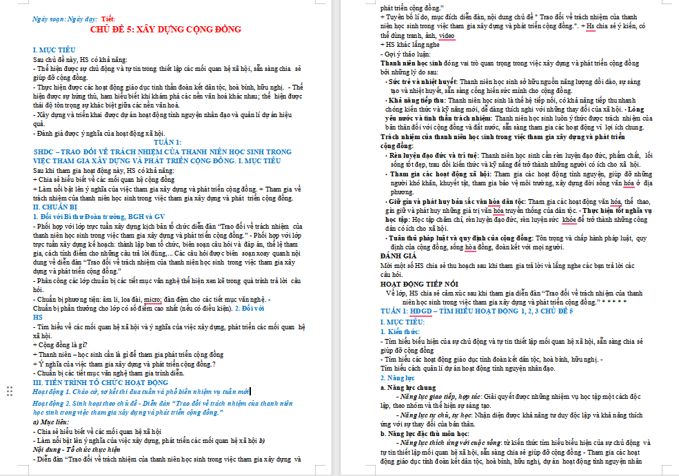 Giáo án PowerPoint Hoạt động trải nghiệm 12 Chủ đề 5