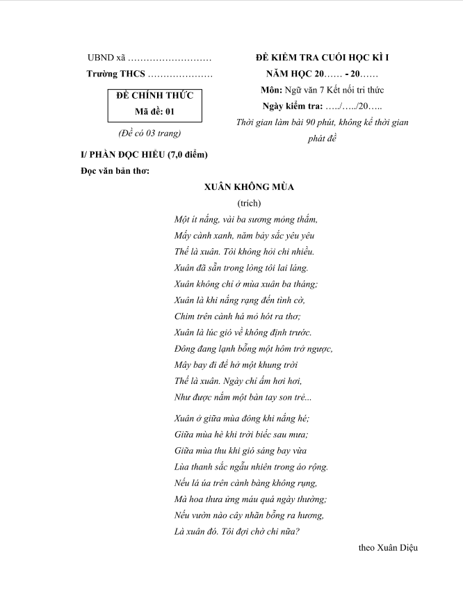 bo de thi hoc ki 1 mon ngu van 7 ket noi tri thuc so 2 h4 1*710336