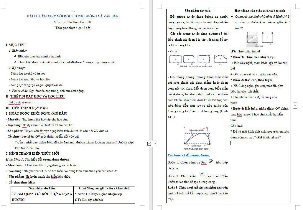 Giáo án PowerPoint Tin học 10 Bài 14