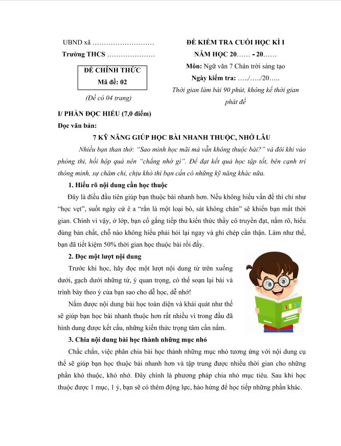 bo de thi hoc ki 1 mon ngu van 7 chan troi sang tao so 2 h3 1*710663