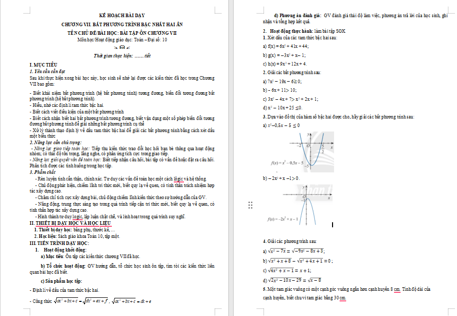 PowerPoint Toán 10 Bài tập cuối chương 7
