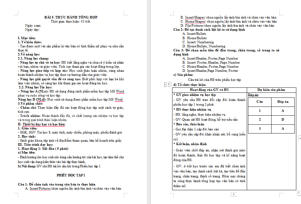 Thực hành tổng hợp