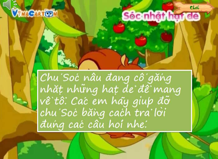 PowerPoint Trò chơi Sóc nhặt hạt dẻ