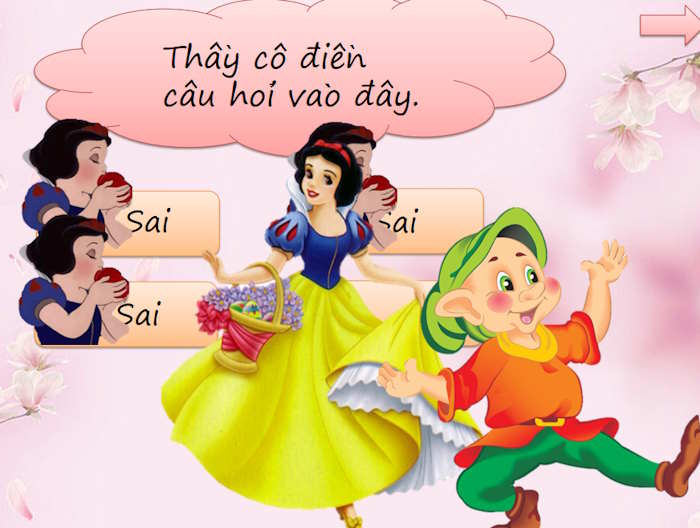 PowerPoint Trò chơi Bạch tuyết và trái táo độc