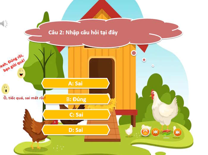PowerPoint Trò chơi Thu hoạch trứng gà