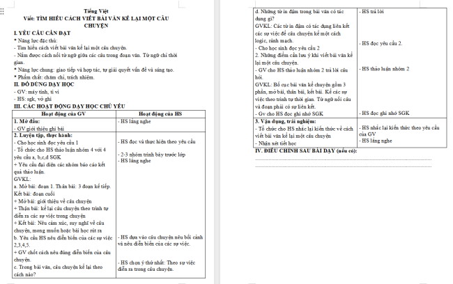 Giáo án Tiếng Việt 4 Bài 12: Tìm hiểu cách viết bài văn kể lại một câu chuyện