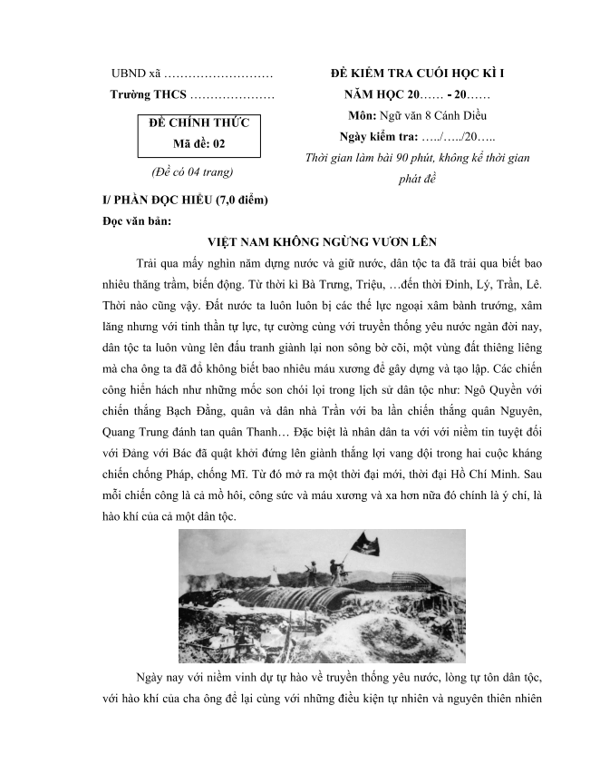 bo de thi hoc ki 1 mon ngu van 8 canh dieu so 2 h4 1*713046