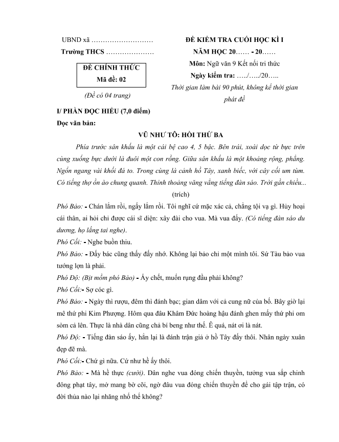 bo de thi hoc ki 1 mon ngu van 9 ket noi tri thuc so 2 h1 1*713322