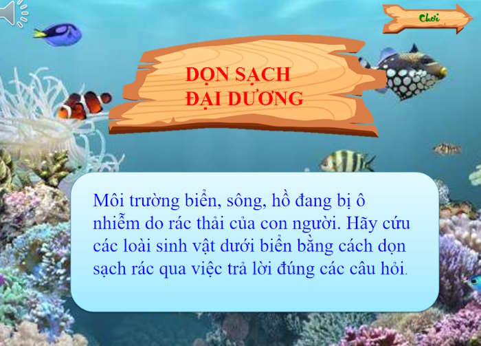 PowerPoint Trò chơi Dọn dẹp đại dương