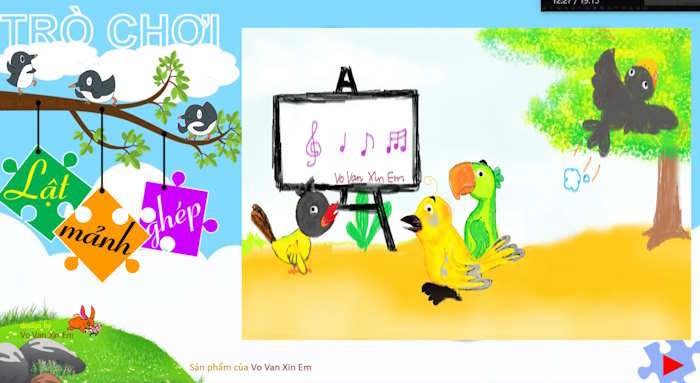 PowerPoint Trò chơi Lật mảnh ghép