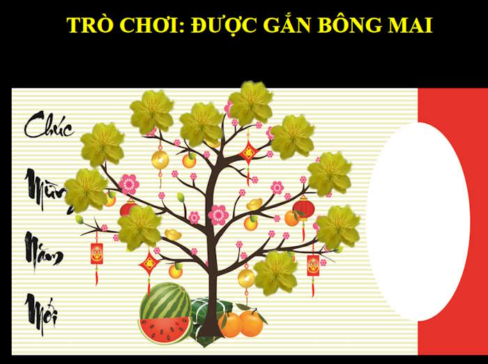 PowerPoint Trò chơi Gắn hoa mai