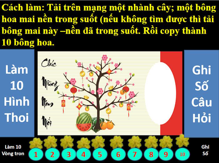 Trò chơi Gắn hoa mai