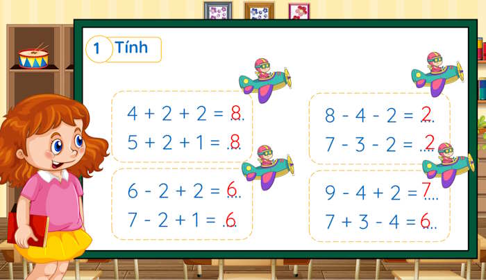 Toán tiền tiểu học: Luyện tập chung