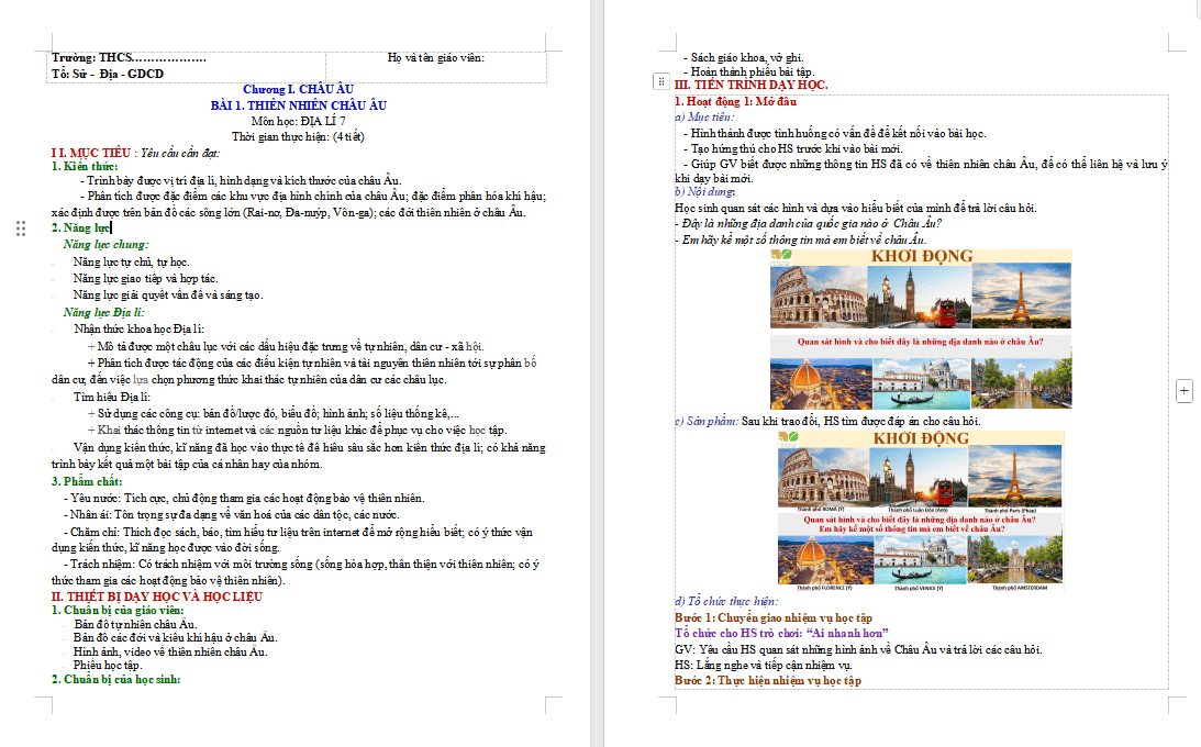 PowerPoint Địa lí 7 Bài 1: Thiên nhiên châu Âu