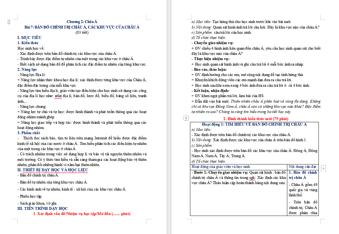 PowerPoint Địa lí 7 Bài 7: Bản đồ chính trị châu Á các khu vực của châu Á