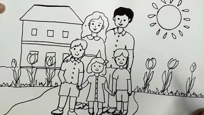 Vẽ tranh về gia đình