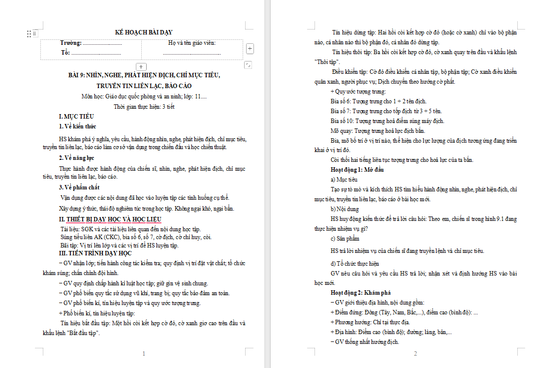 PowerPoint Giáo dục Quốc phòng và An ninh 11 Bài 9