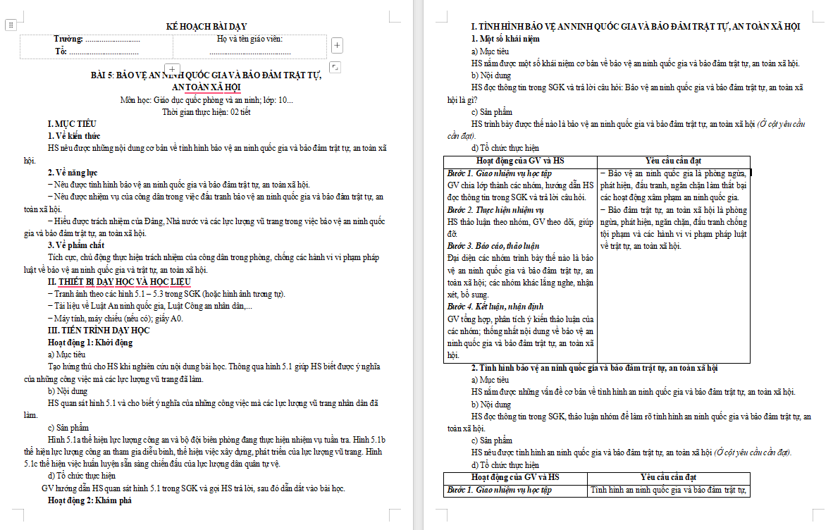 PowerPoint Giáo dục Quốc phòng và An ninh 10 Bài 5
