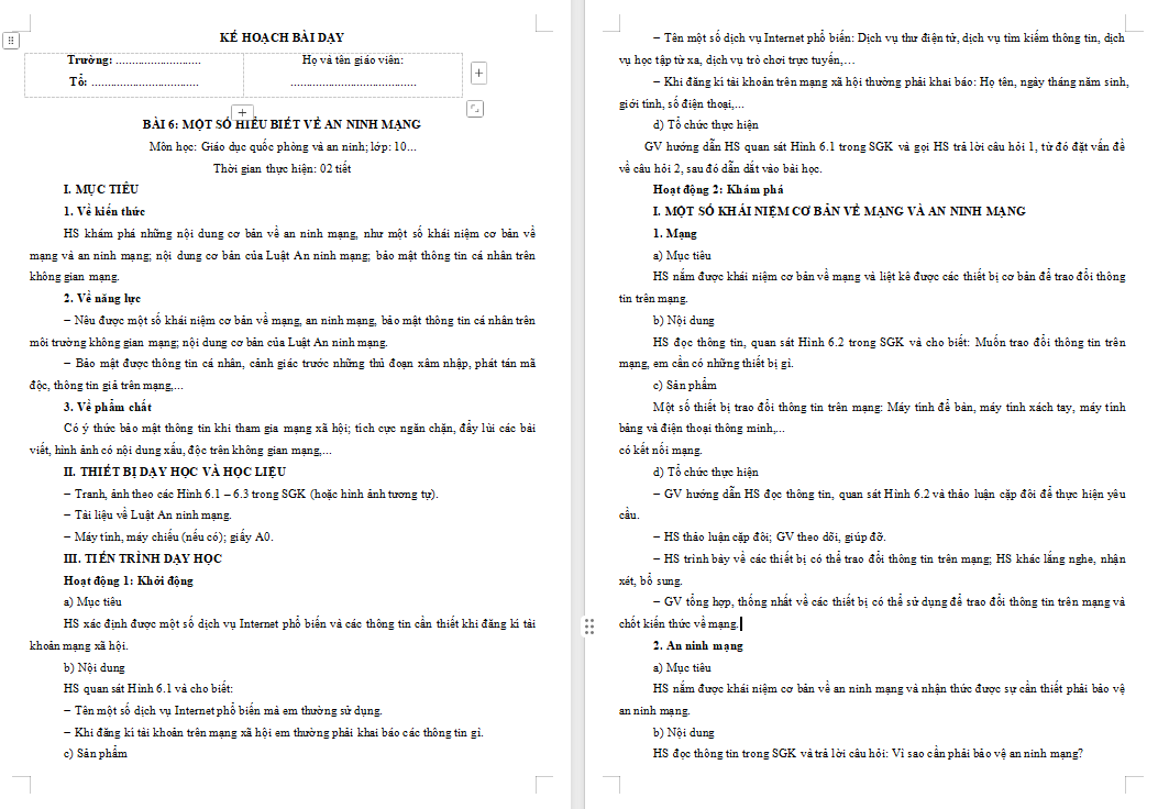 PowerPoint Giáo dục Quốc phòng và An ninh 10 Bài 6