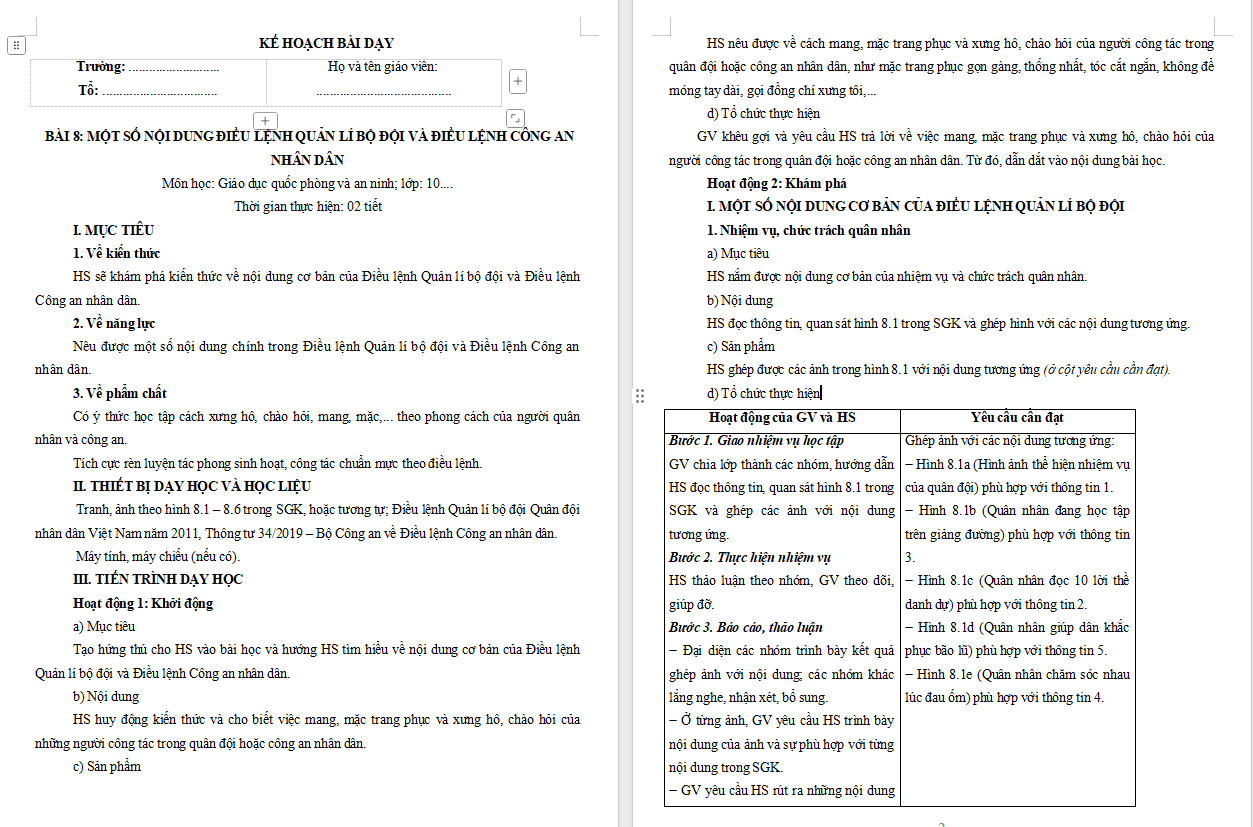 PowerPoint Giáo dục Quốc phòng và An ninh 10 Bài 8