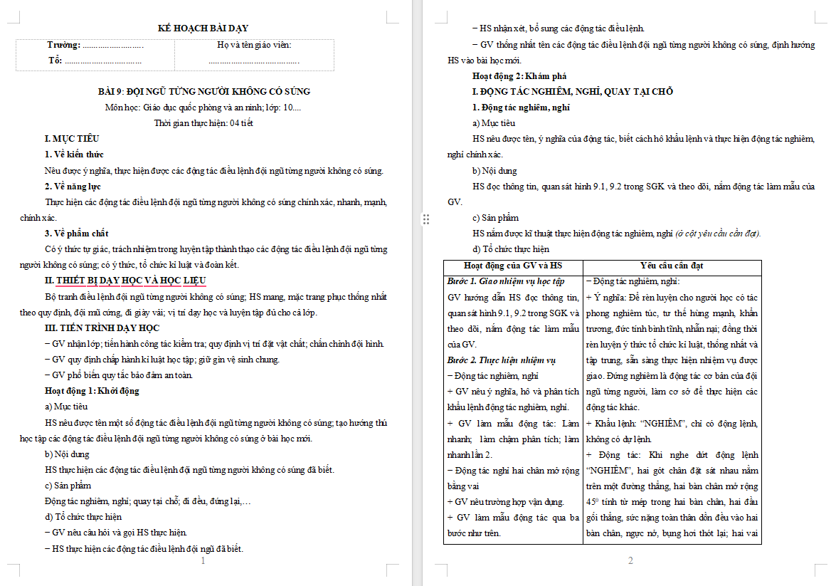 PowerPoint Giáo dục Quốc phòng và An ninh 10 Bài 9