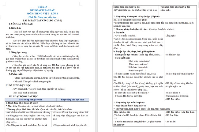 Giáo án Tiếng Việt 3 Bài 2: Cuốn sách em yêu