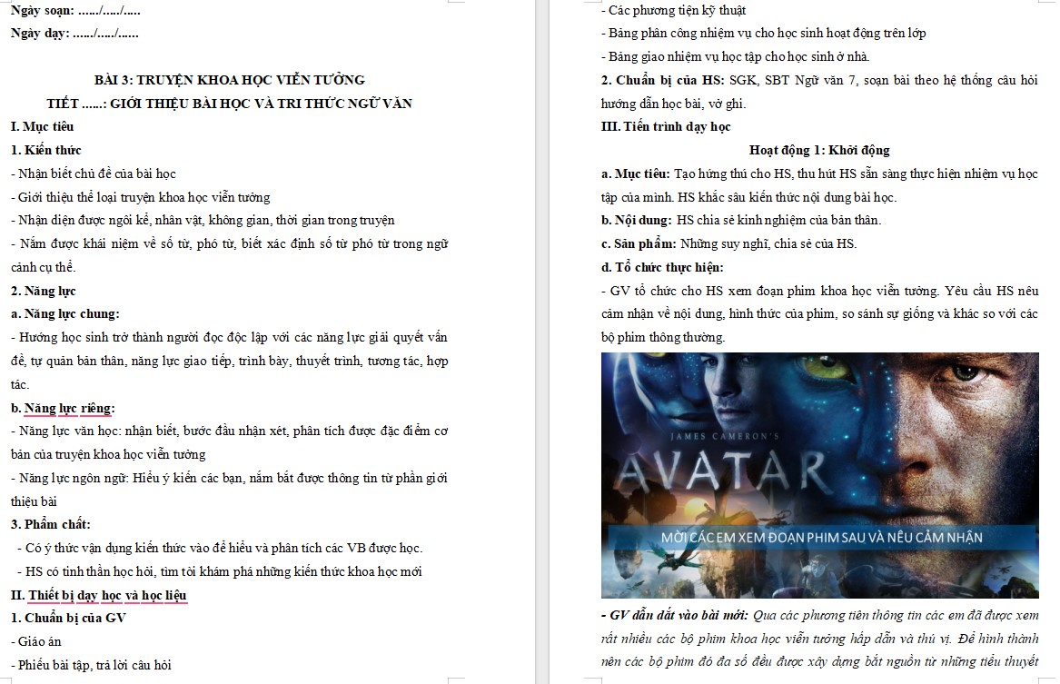 Giáo án Bài Kiến thức ngữ văn trang 58 Ngữ văn 7 Cánh Diều