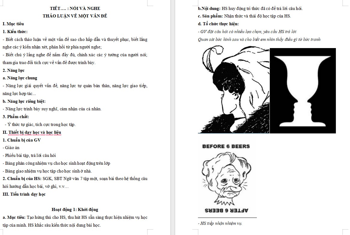 Giáo án Bài Thảo luận nhóm về một vấn đề Ngữ văn 7 Cánh Diều