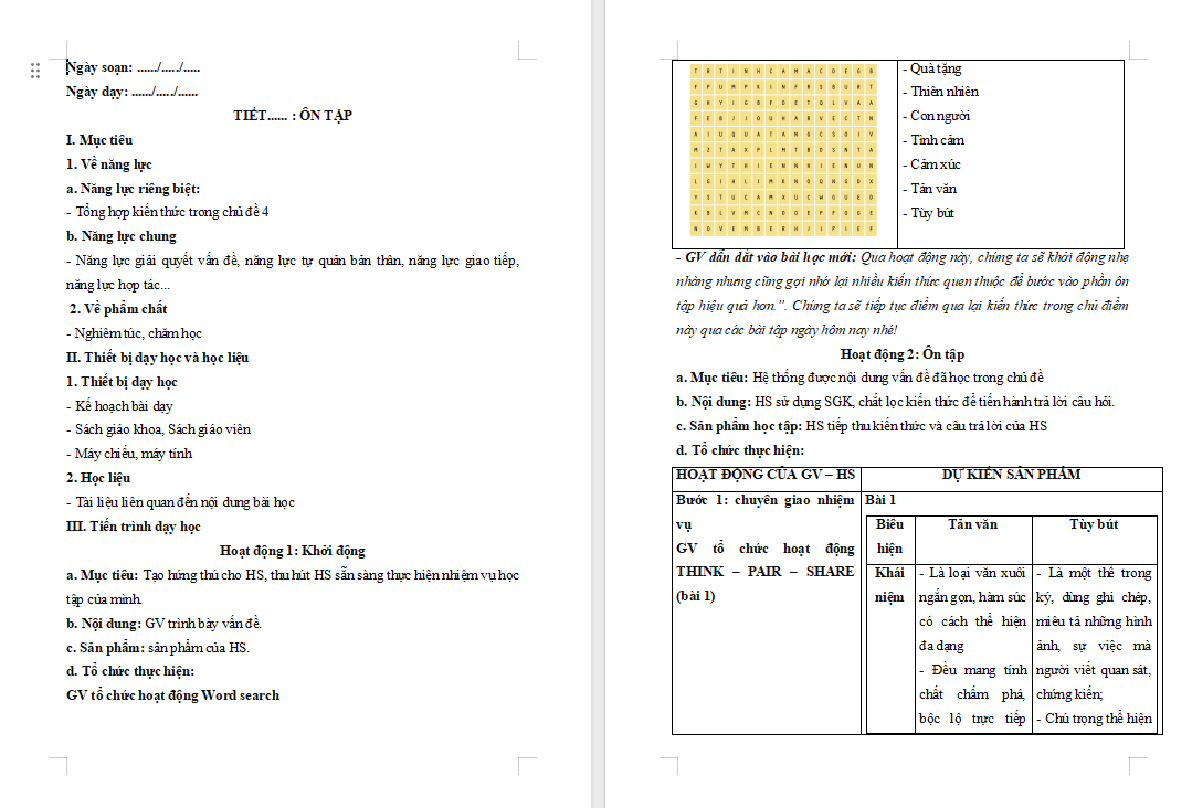 PowerPoint Ngữ văn 7 Bài 4: Ôn tập