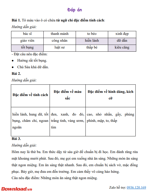 cau dac diem 2*719035