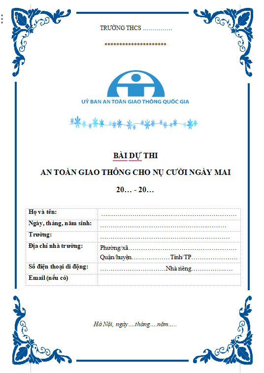 An toàn giao thông cho nụ cười ngày mai năm 2025 - 2026