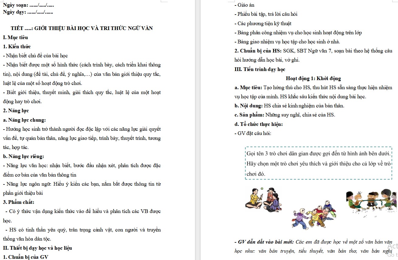 Giáo án Bài Kiến thức ngữ văn trang 102 Ngữ văn 7 Cánh Diều