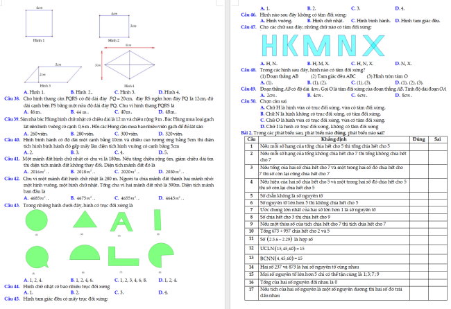 Đề cương học kì 1 môn Toán 6 Chân trời sáng tạo